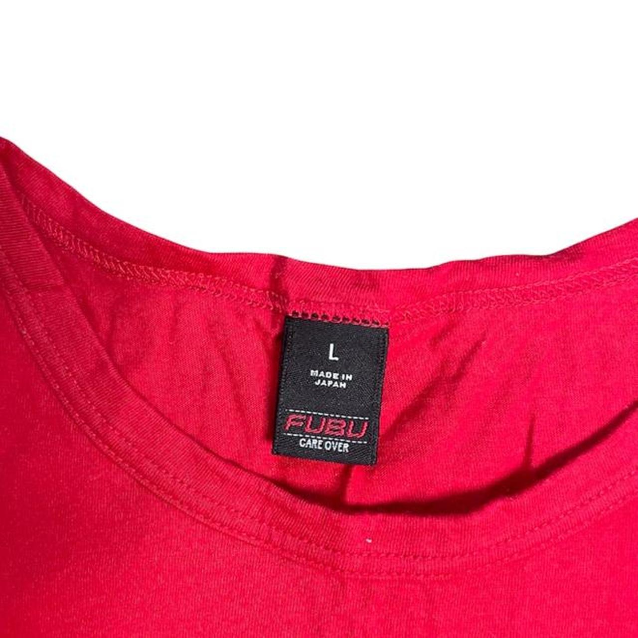 FUBU Women's Red and Gold Crop-top