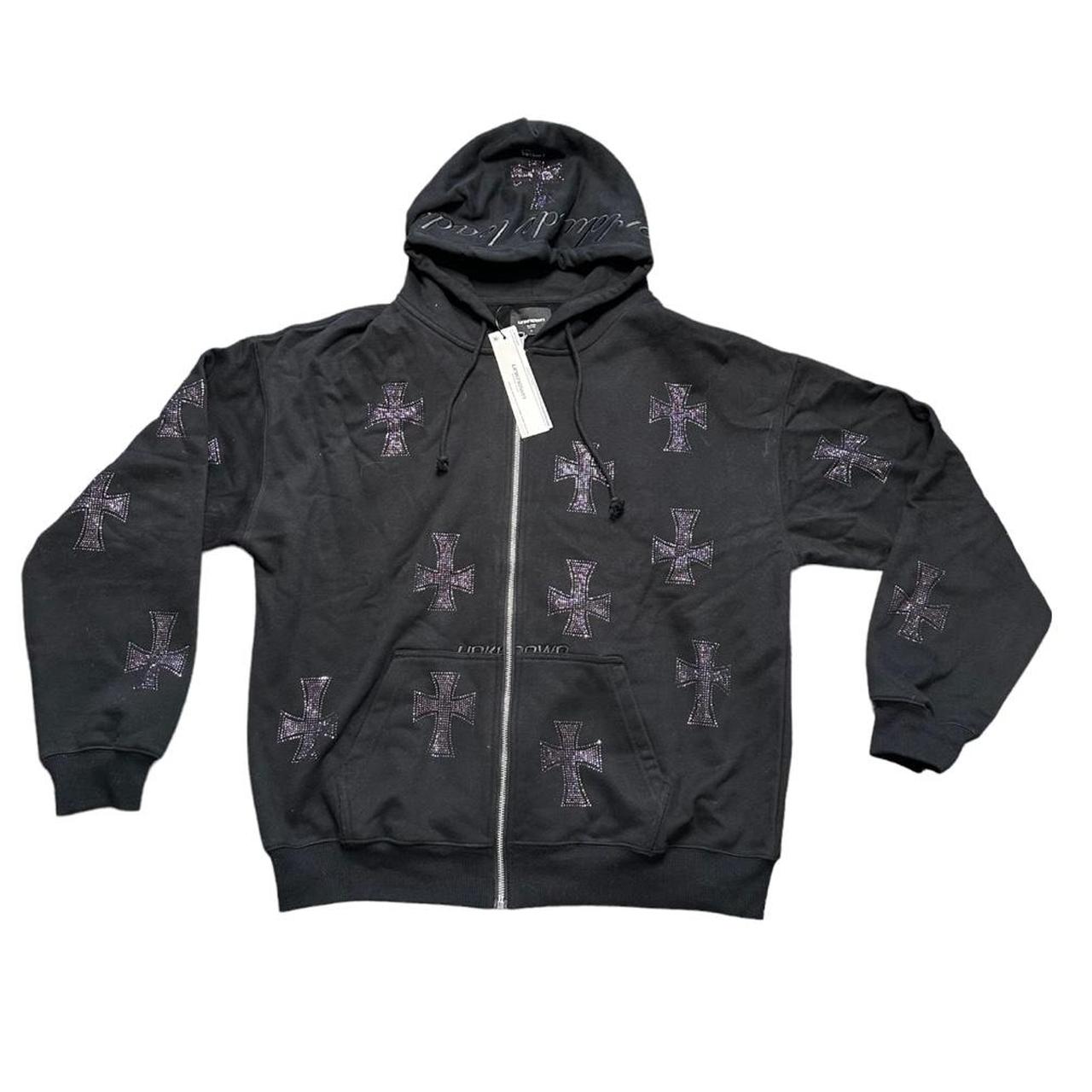 Unknown London Black and Purple Hoodie