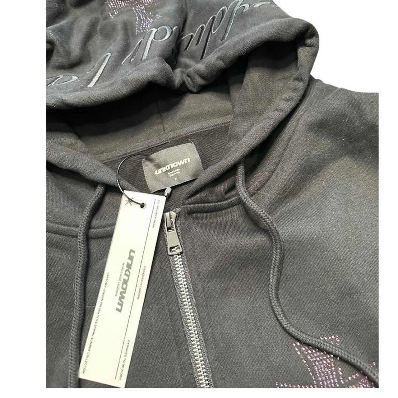 Unknown London Black and Purple Hoodie