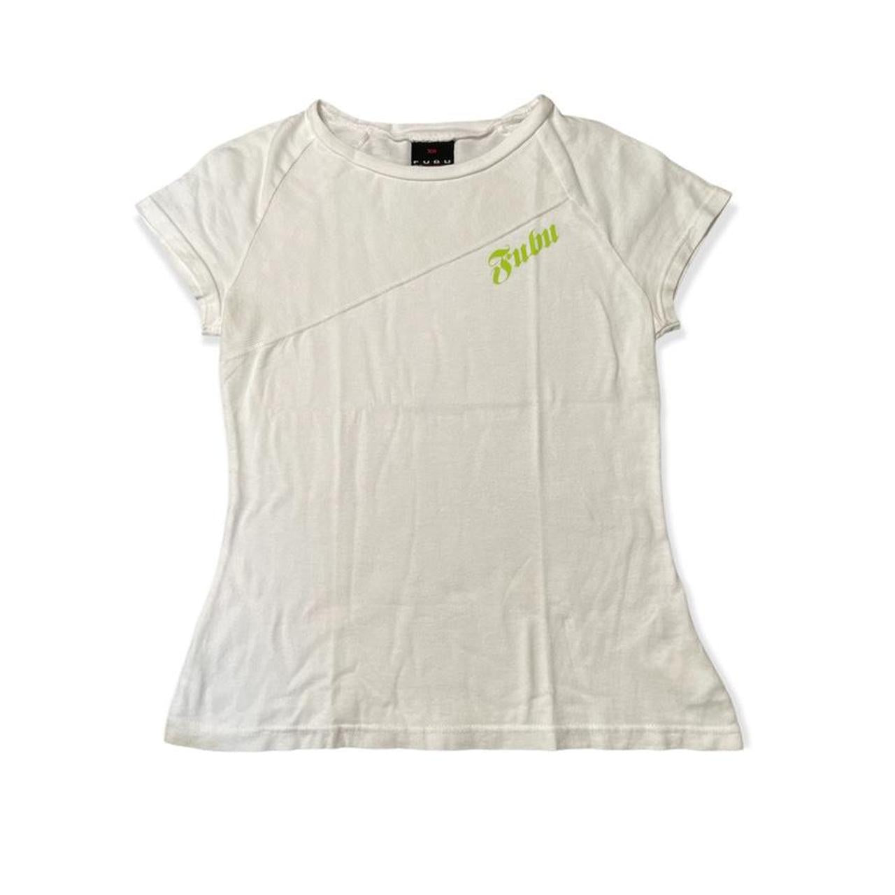 FUBU Women's White and Green T-shirt